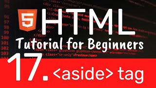 HTML Tutorial for Beginners - Aside tag