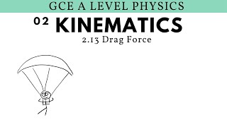 GCE A Level Physics | Drag Force (Kinematics Chapter)