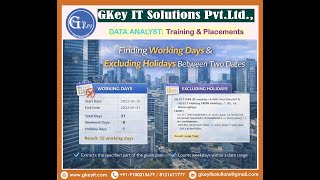 Question-42: Finding Working Days & Excluding Holidays Between Two Dates