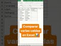 comparar varias celdas en excel 📊