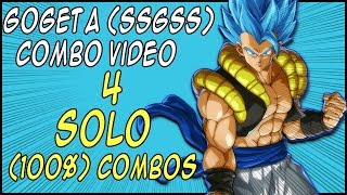 Gogeta (SSGSS) Combo Video w/ 4 Solo 100% TODS | Dragon Ball FighterZ