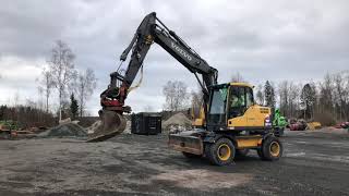 Köp Hjulgrävmaskin Volvo EW 140C med tiltrotator på Klaravik