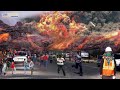 Horrible: Live Footage Kilauea volcano eruption unstoppable spewing hot black ash and Lava continue