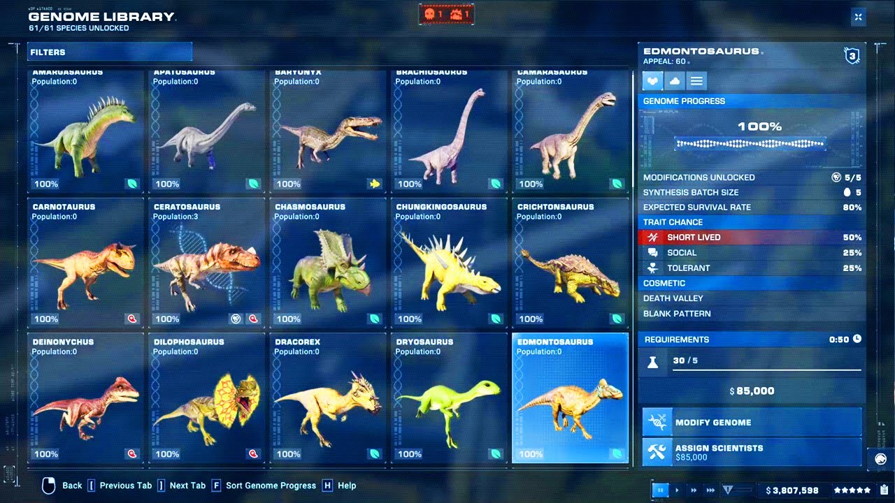 Jurassic World Evolution 2 All Dinosaurs Unlock Locations Youtube