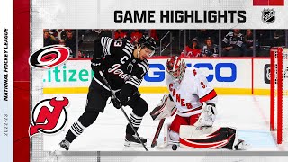 Hurricanes @ Devils 1/1 | NHL Highlights 2023