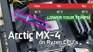 Arctic MX-4 on Ryzen CPUs : Can it lower the temps? | Step by Step guide on reapplying Thermal Paste