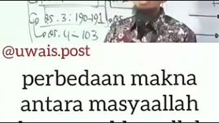 Perbedaan Masyallah dengan subhanallah