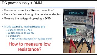 How to measure low resistance (in a few milli-ohm)