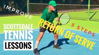 One Minute Tennis Tip - Improve your Return of Serve in 3 Steps