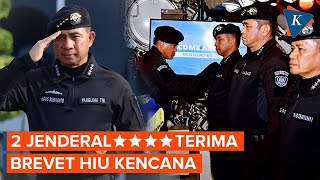 Serba Hitam! Dua Jenderal Bintang 4 Terima Brevet Kehormatan Hiu Kencana