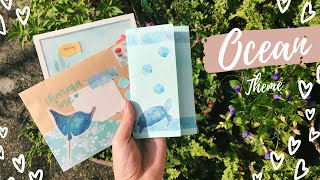 🌊 Penpal With Me | Ocean Theme 🐬| Letter to @uwujournals | The Sunshine Journals