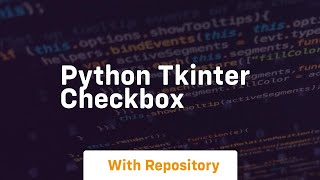 python tkinter checkbox