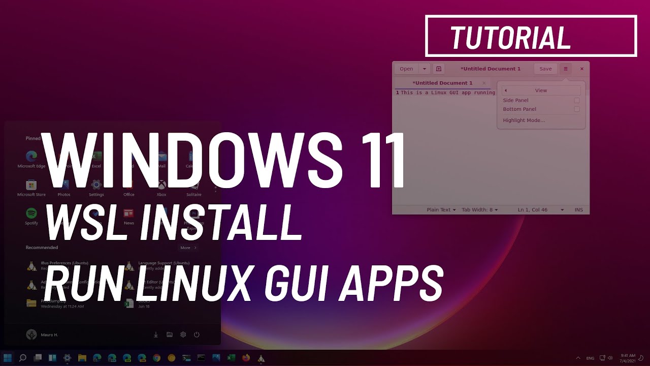 Windows 11: Install WSL And Run Linux GUI Apps - YouTube