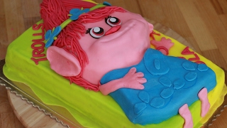 TROLLS, Tort Poppy, Poppy Cake Tutorial, Jak zrobić tort ?