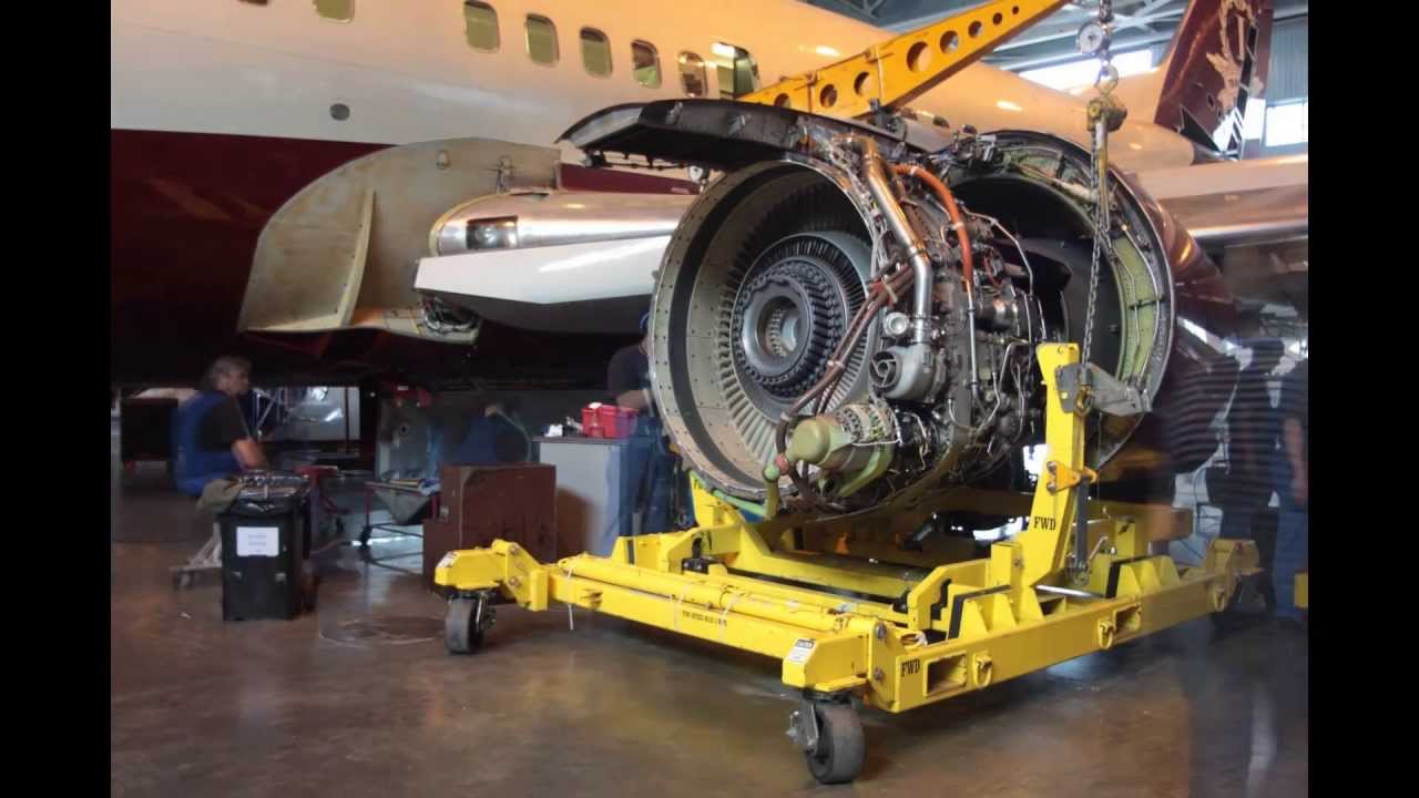 Time Lapse Cfm56 3c1 Engine Dismantling From Luxury Class Boeing 737