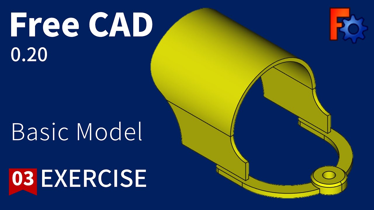 Freecad Tutorial For Beginners Basic Model 03 Youtube