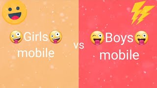 Girls vs Boys ⚡| Girls mobile vs Boys mobile