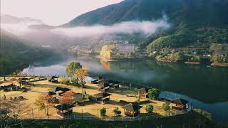 香川県高松市塩江町　ホテルセカンドステージ　紅葉　ドローン空撮