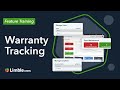 Warranty Tracking - Feature Training