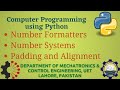 [Python Programming Basics to Advanced]: Number Formatting and Number Systems | Lab 04 P-1