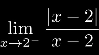 How to Compute a One Sided Limit with an Absolute Value