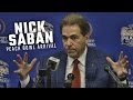 Hear what Nick Saban had to say as Alabama arrived at the Peach Bowl