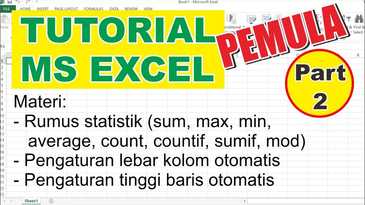 Belajar Excel Pemula Sampai Mahir Part 2 | Kursus Komputer Online ...