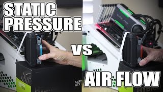 I compared static pressure fan vs airflow fan on a radiator... here is what happened