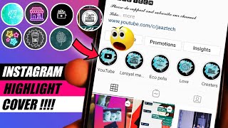 How to Create INSTAGRAM highlight cover | Make instagram highlight Icon | Tamil | jaaztech |