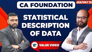 Statistical Description of Data | CA Foundation Jan/May 25 | Quantitative Aptitude Chapter 13 | MSLR