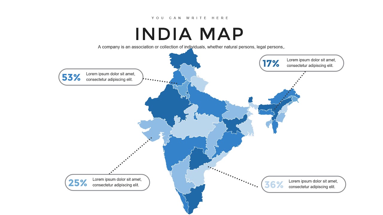 India Map For PPT