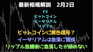 急騰後に急落したリップルの今後について｜ビットコインは思ったより弱い｜FX、ビットコイン、イーサリアム、リップルの値動きを解説