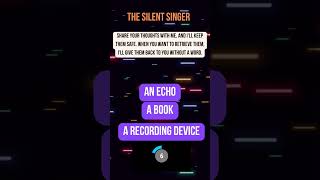 Echoes of Silence! 🗣️ The Silent Singer Riddle | Test Your Logic #brainteasers