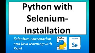 Python with Selenium|Getting started|Installation#Python#Selenium#PythonwithSelenium#PyCharm