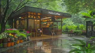 Soothing Rain Sounds Outside a Cozy Cafe | Tranquil Sounds for Relaxation in a Quiet Neighborhood