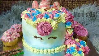 Unicorn Cake | Colourful Rainbow Unicorn Cake #shortsvideo