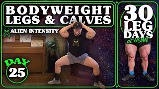 Bodyweight Home Legs & Calves Workout | 30 Days of Leg Day At Home Without Equipment Day 25