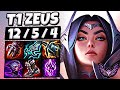 T1 Zeus Irelia vs Camille TOP [ Triple Kill ] Korea Master Patch 14.12 ✅