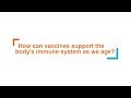 How can vaccines support the body's immune system as we age?