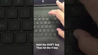 How to Type Parentheses ()