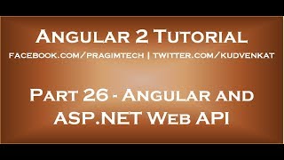 Angular and ASP NET Web API