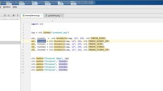 5 OpenCV With Python 3 6 Second Part Image Thresholding