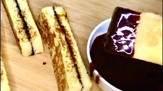 How To Make Chocolate Stuffed French Toast Sticks With Chocolate Dip | Breakfast Idea |Bread Snacks