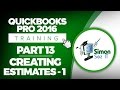 QuickBooks Pro 2016 Training Part 13: How to Create an Invoice from an Estimate