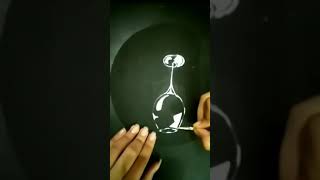 How to make a crystal glass on black paper @farzana drawing academy #viral #youtubeshorts