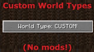 Custom World Preset Data Pack Tutorial (Minecraft Java edition)