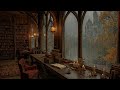You're Reading an Classic Book in a Gothic Library  with Rain Sounds | Dark Academia for Relax Mood