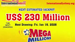 Mega Millions lottery result on January 13, 2026 - Jackpot is $230 million now