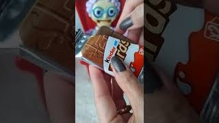 Warning dont touch greedy Granny favorite Kinder Cards #shorts #kinder #snacks