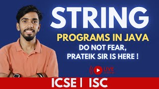 Live String in Java Computer java 10 | 11 | 12 ICSE ISC